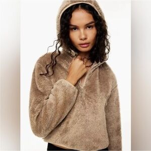 Aritzia Teddy half zip hoodies